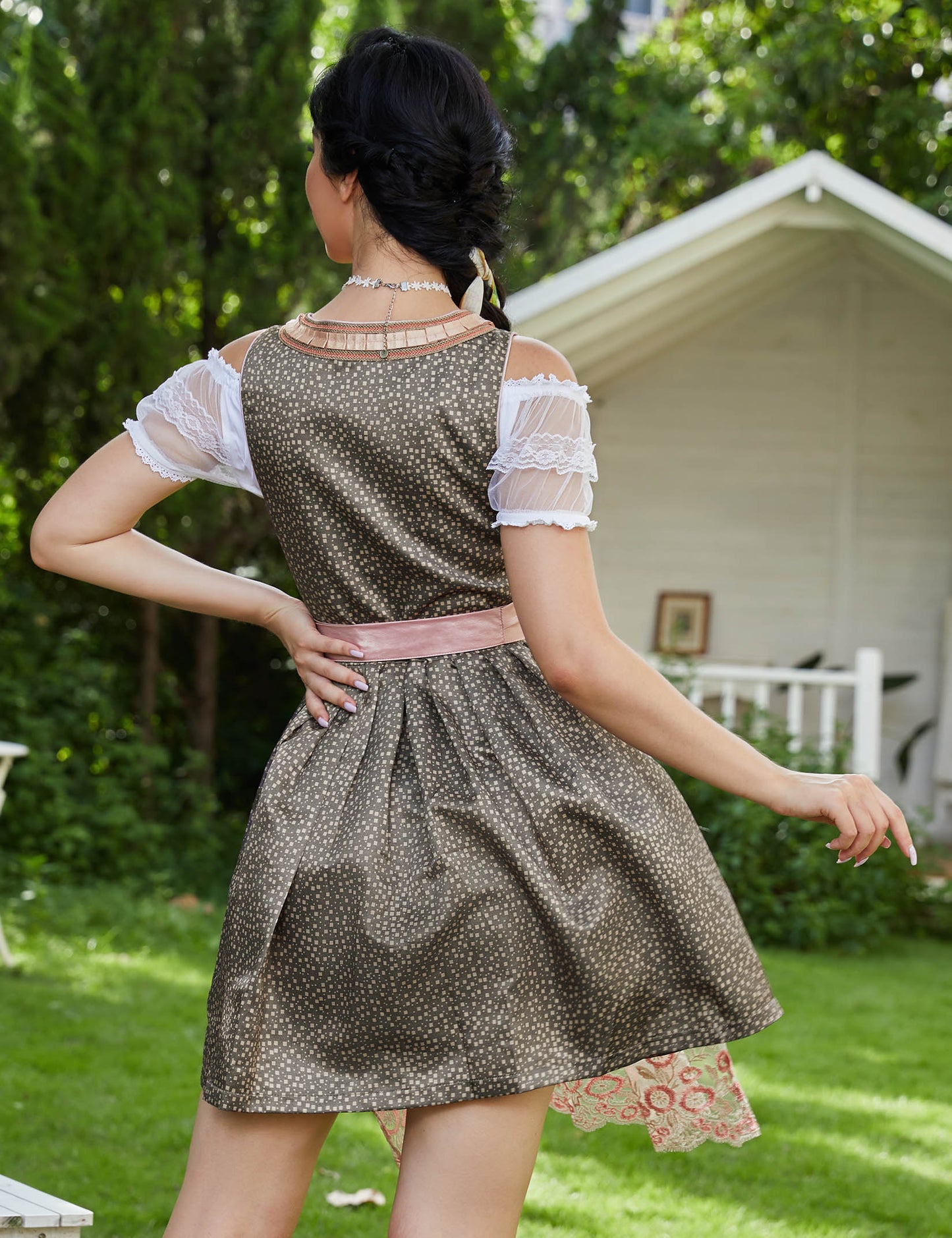 WIESNFASHION Bayern Oktoberfest Halloween Karneval Damen 3 Retro Deutsche Kleider