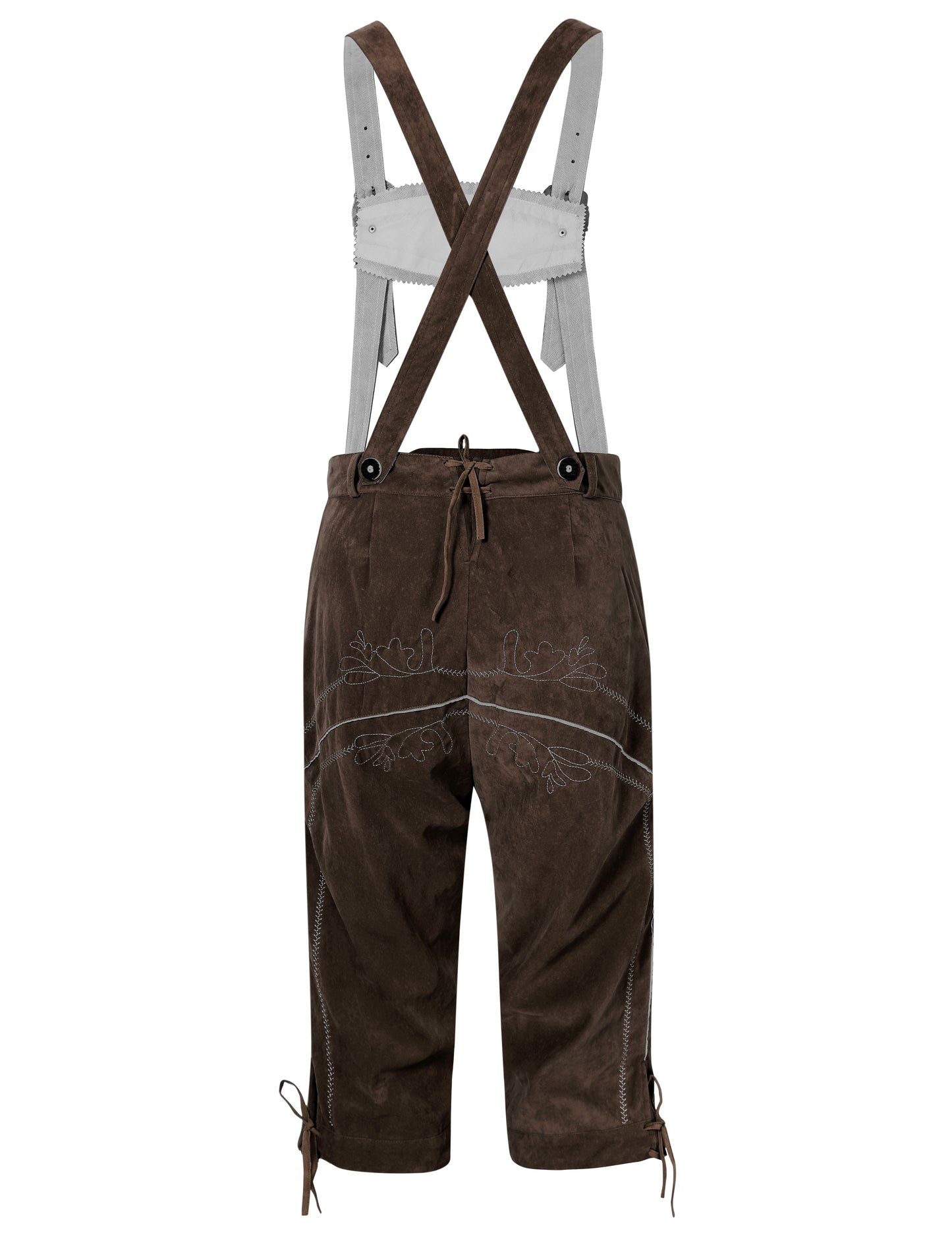 WIESNFASHION Herrenmode bestickte Hosenträger Vintage Kunstwolle Partykleid Hosen für das Oktoberfest