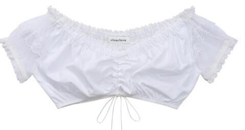 WIESNFASHION Bierservice Damen Red Wave Point Love Schürze Dreiteilig