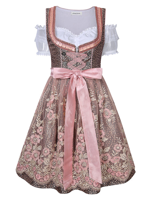 WIESNFASHION Bayern Oktoberfest Halloween Karneval Damen 3 Retro Deutsche Kleider