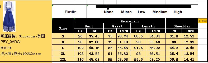 WIESNFASHION Damen Oktoberfest Kostüm Bayerisches Bier Deutsches Kleid