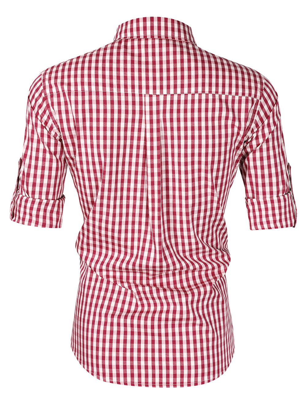WIESNFASHION Herrenmode Oktoberfest Plaid Button Langarm Slim Fit Hemd